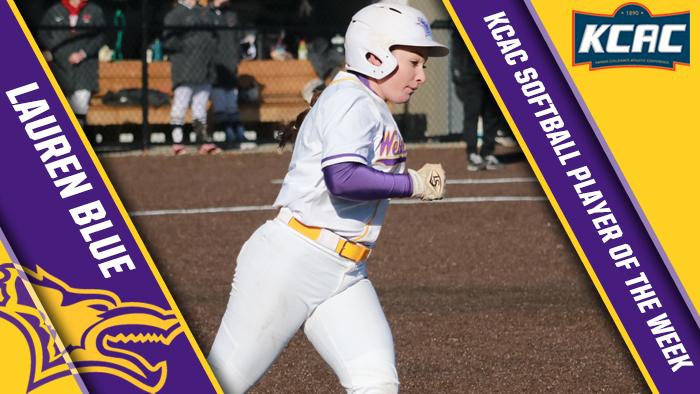 Lauren Blue Earns KCAC Softball Player of the Week Honor