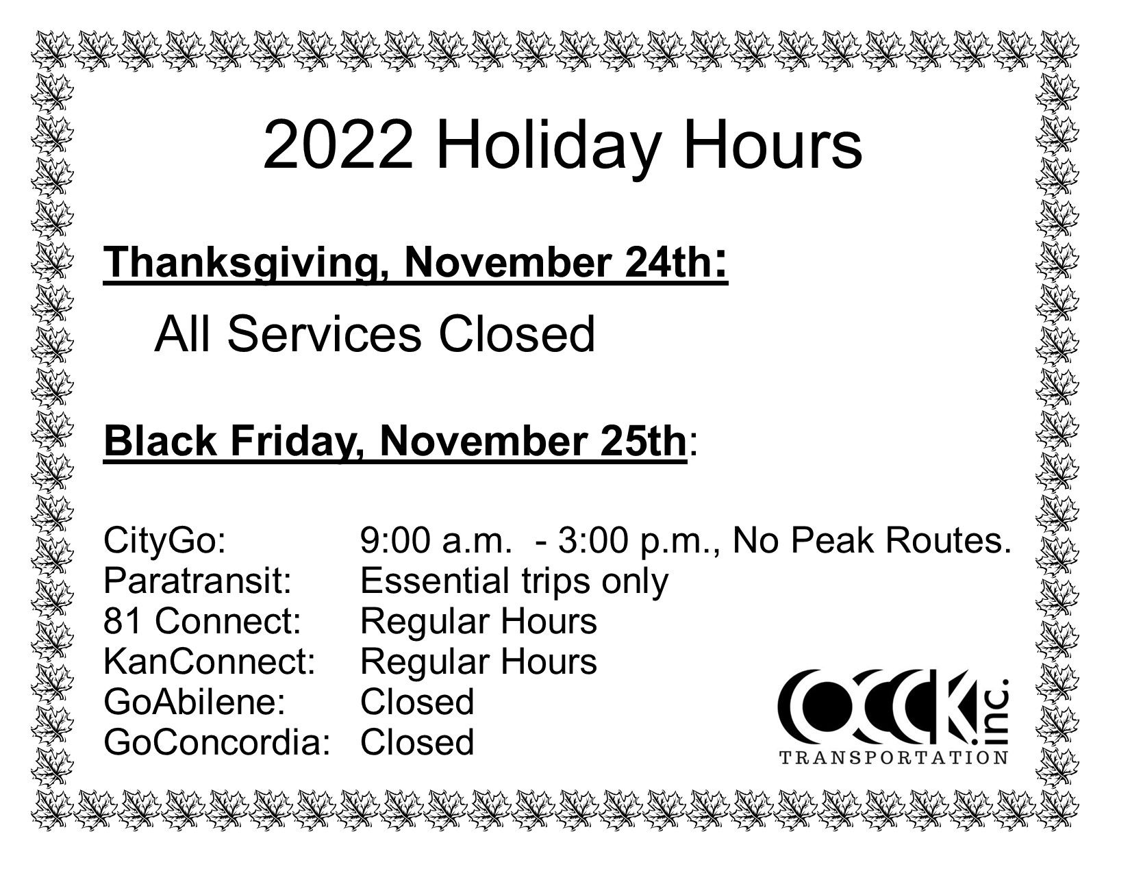 Whats open thanksgiving monday 2024 montreal