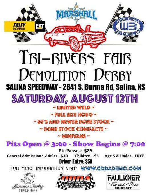 Salina Speedway Hosting Demolition Derby