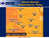 Above Normal Temps Today