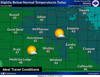 Slightly Below Normal Temperatures Today