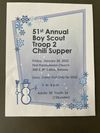 51st Annual Boy Scout Troop 2 Chili Supper