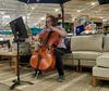 Amy Collins Plays Pop-up Cello Performance