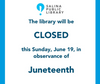 Library Closed This Sunday