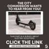 City Commission Conducts Electric Scooter Survey