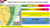 Slight Risk For Severe Storms Thursday Night