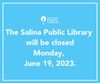 Library Closed for Juneteenth Holiday