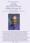 Eddie Creer Receives Outstanding Educator Recognition