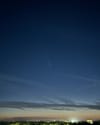 Indian Rock shows signs of fall with a view of the comet over Salina