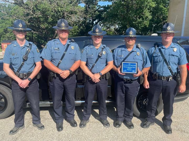 Troop C Receives Prestigious Community Traffic Safety Award From KDOT