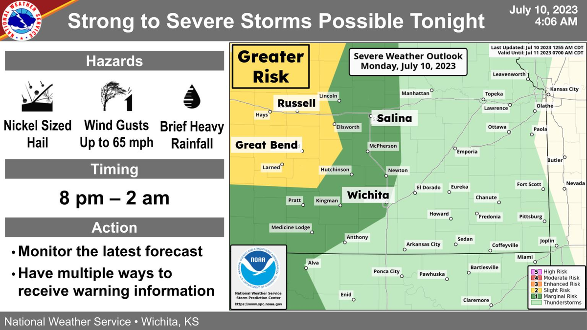 Strong To Severe Storms Possible Tonight