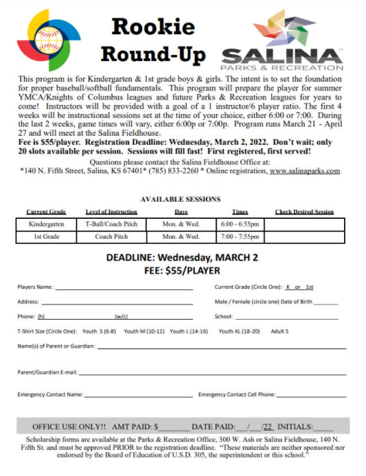 Parks & Rec Rookie Roundup