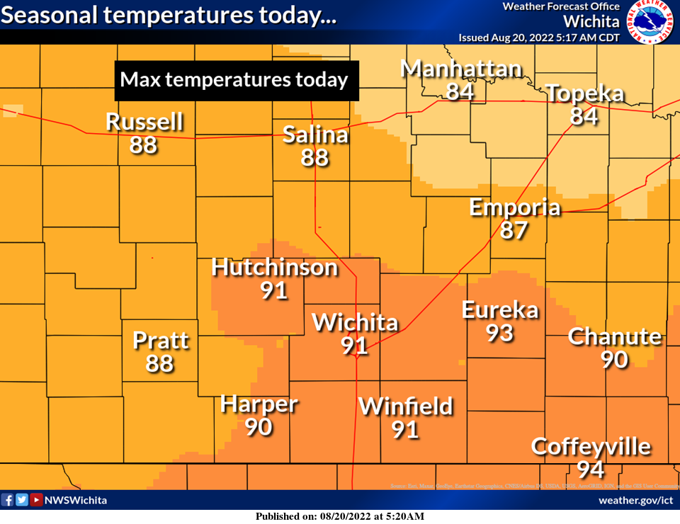 Seasonal Temps Today