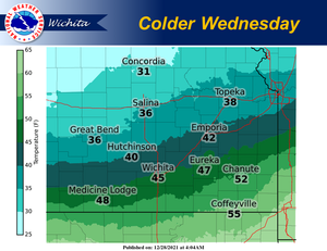 Much Colder Wednesday