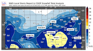 Snowfall Amounts Across Kansas