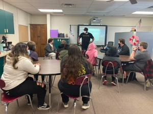 Cash Hollistah Raps with Salina Virtual Innovation Academy Middle School Students