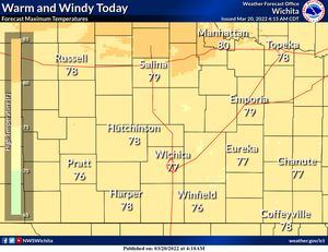 Much Above Normal Temperatures Today
