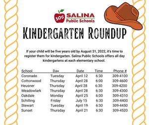 USD 305 Kindergarten Roundup
