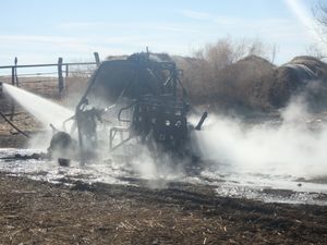 Assaria Man Loses UTV, Rifle, & Ammo in Fire