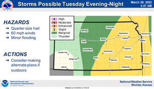 Chance For Thunderstorms Tuesday Evening