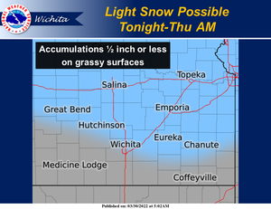 Light Snow Possible Tonight