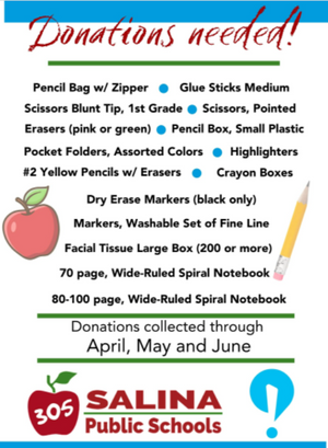 School Supply Drive at Salina Public Library