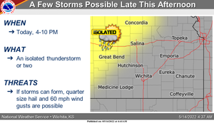 Storms Possible This Afternoon, Tomorrow