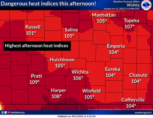 Dangerous Heat Indices This Afternoon