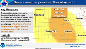 Severe Weather Possible Thursday Night