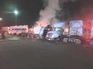 Saline County Business Loses 3 Semi Tractors in Fire