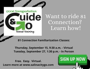 OCCK Transportation Offering Virtual & In-Person Classes on 81 Connection Familiarization for September