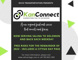 OCCK Transportation Announces Re-Launch of KanConnect Regional Route