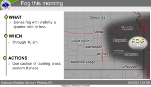 Dense Fog To The East This Morning
