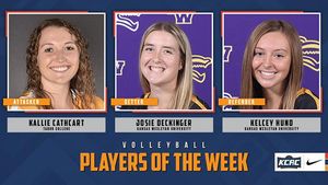 KWU Women's Volleyball Earns Two KCAC Players of the Week