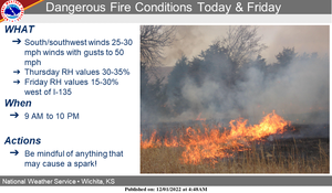 Dangerous Fire Conditions Today & Friday