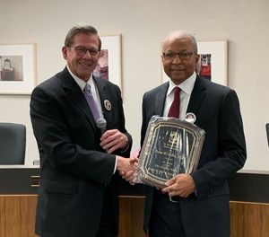 Mayor Hoppock Accepts the Gavel