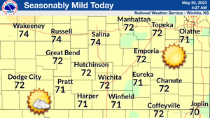 Seasonably Mild Today