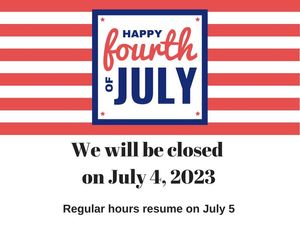 OCCK Transportation will be closed on July 4th