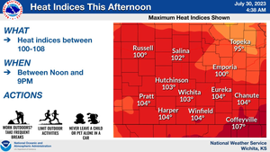 Heat Index Of 102 Expected Today