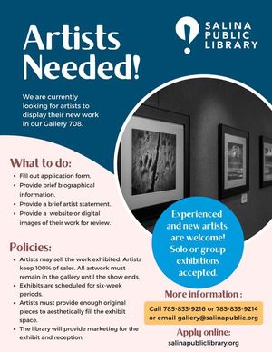 Gallery 708 Needs Artists
