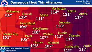 High of 111 Expected Today