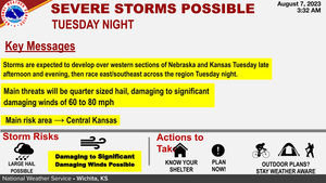 Severe Storms Possible Tuesday Night