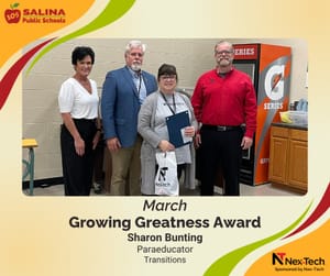 Sharon Bunting Honored with March Growing Greatness Award