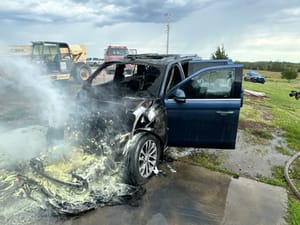 Vehicle Fire in Saline County Extinguished, Suspected Electrical or Mechanical Cause