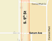 Median Repairs to Continue Along South 9th Street