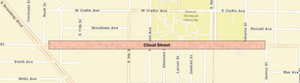 Lane Reductions Planned for Cloud Street Maintenance
