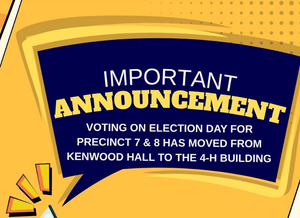 Polling Location Change for Precincts 7 and 8 on Election Day